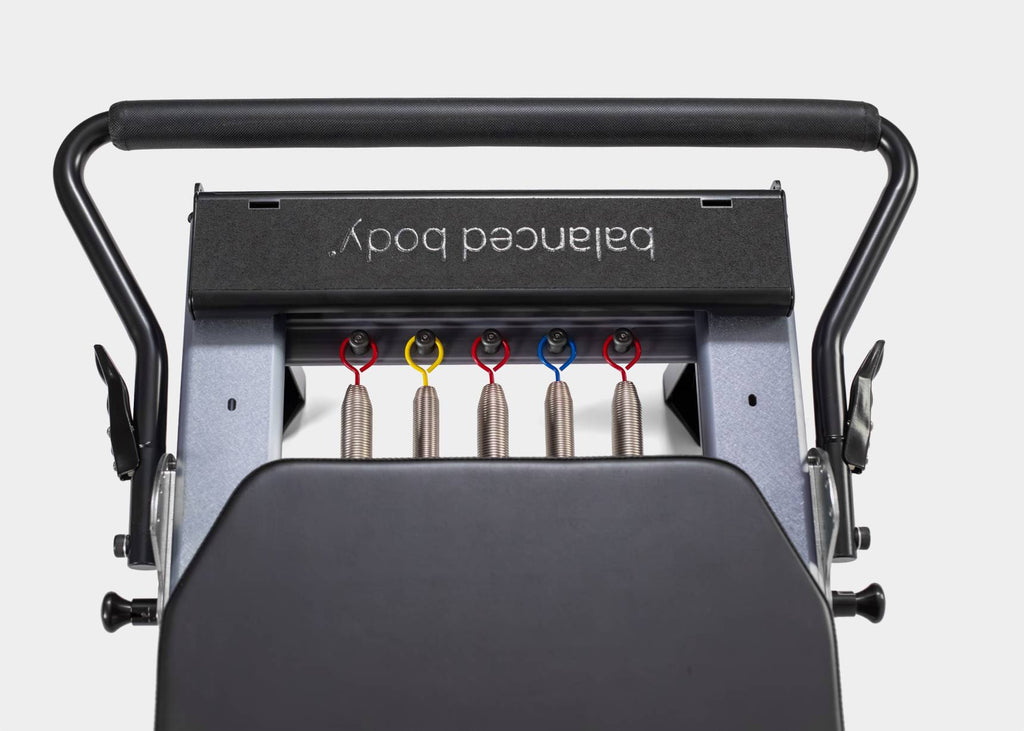 Fifth angle of the Balanced Body Allegro Nextgen Reformer.