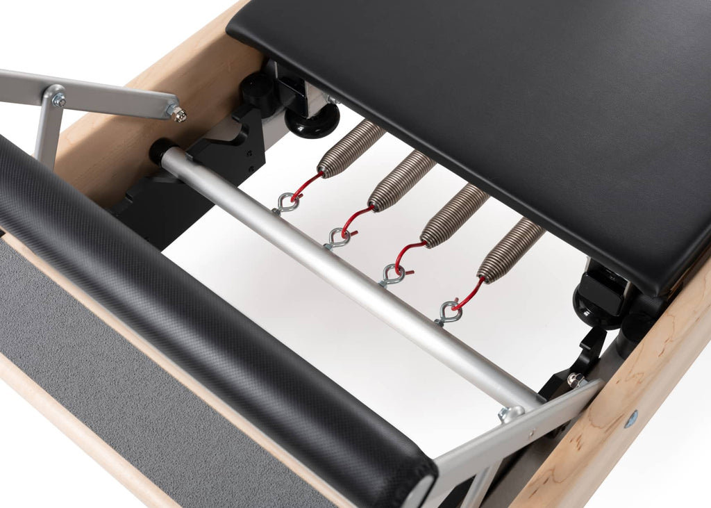 Spring resistance system on the Balanced Body Fletcher Edition luxury reformer.