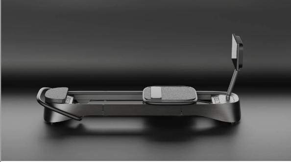 Frame Fitness Black Midnight Reformer, luxury home Pilates equipment.